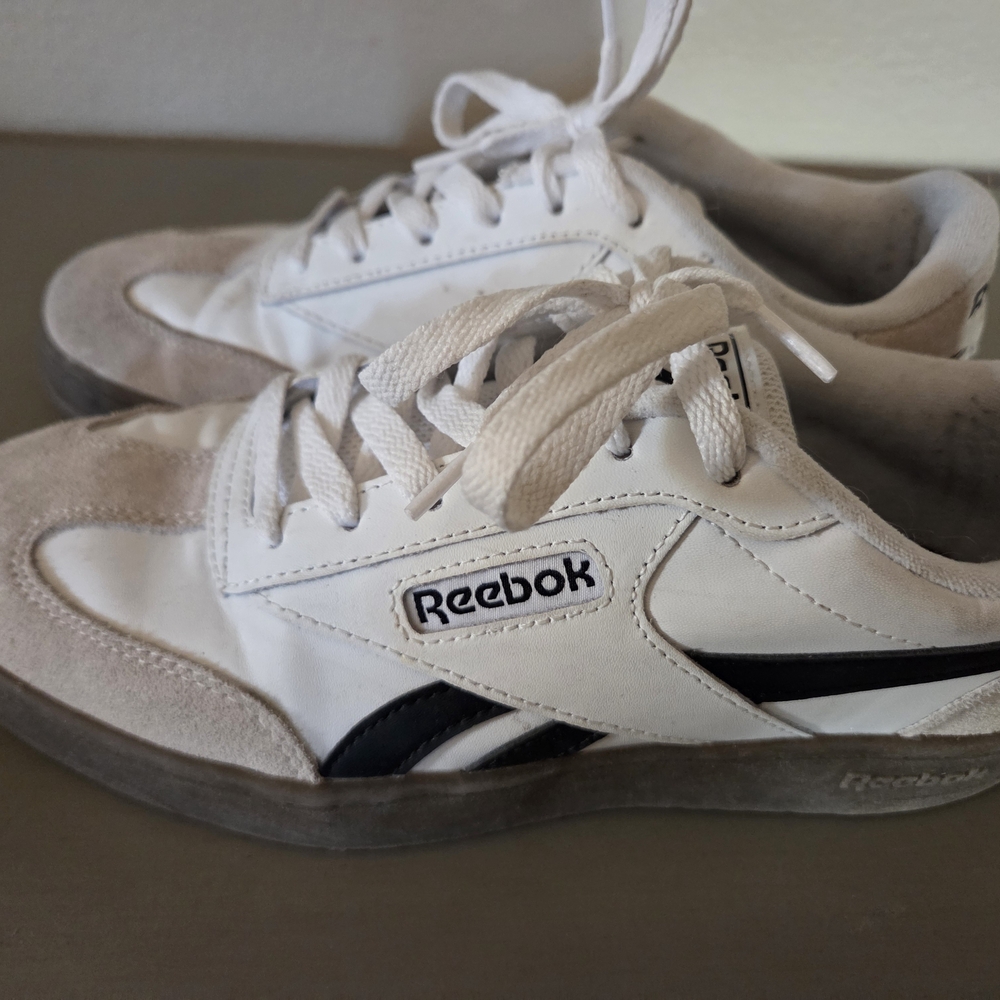 Reebok White and Black Athletic Shoes Classic Design